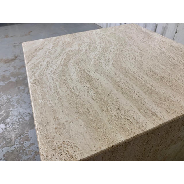 Stone Travertine Cube Coffee Table For Sale - Image 7 of 10