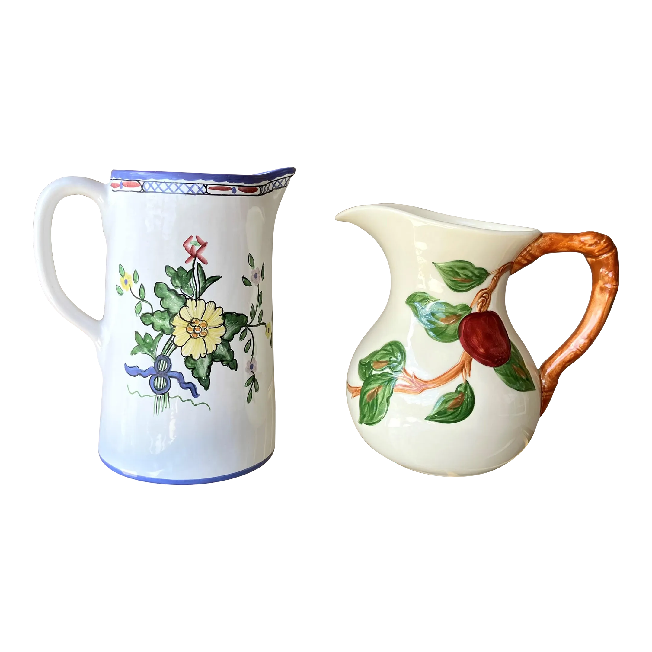 Tiffany&coヴィンテージ壺 Circa 1950 Franciscan Ware Apple Jug & Circa 1980 Tiffany & Co