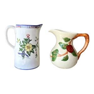Circa 1950 Franciscan Ware Apple Jug & Circa 1980 Tiffany & Co. Portuguese Pottery Jug – a Pair