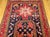 Cabin Vintage Persian Hamadan Gallery Rug, Hand-Knotted Wool, Geometric Bird Motifs Design, Navy & Red, 5’ X 11’ For Sale - Image 3 of 14