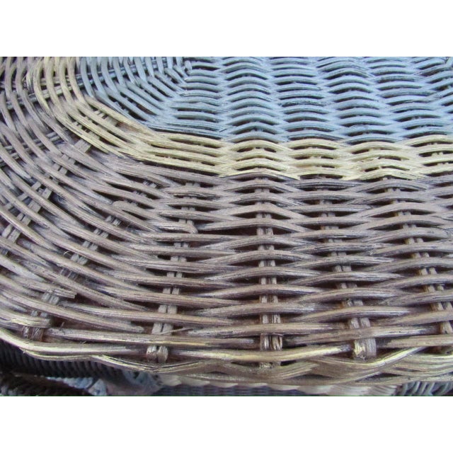 Vintage Whicker Elephant Stool For Sale - Image 10 of 17