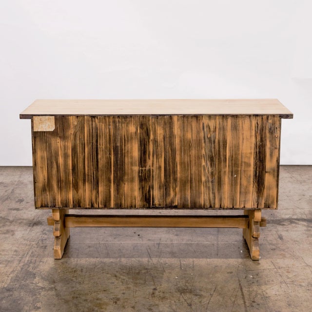 Wood 1960s Rustic Modern Bleached Pine Cabinet For Sale - Image 7 of 13