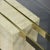 Alabaster Maitland-Smith Style Brass and Glass Travertine Stone Pedestal Console Table For Sale - Image 8 of 11