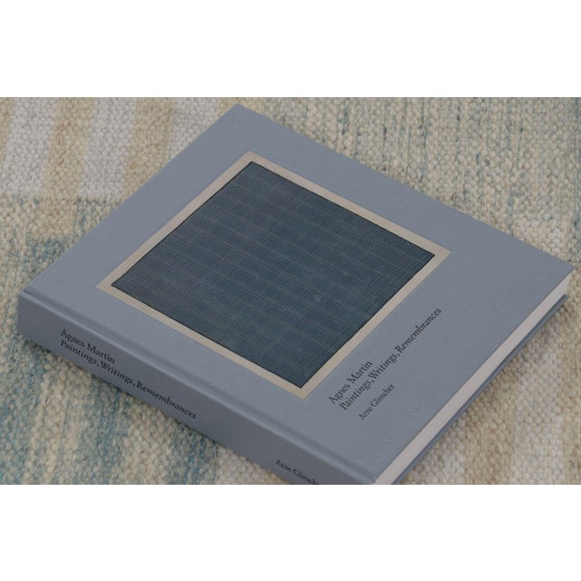 Rug & Kilim’s Scandinavian-Inspired Rug, Geometric Patterns in Blue & Cream For Sale - Image 9 of 10