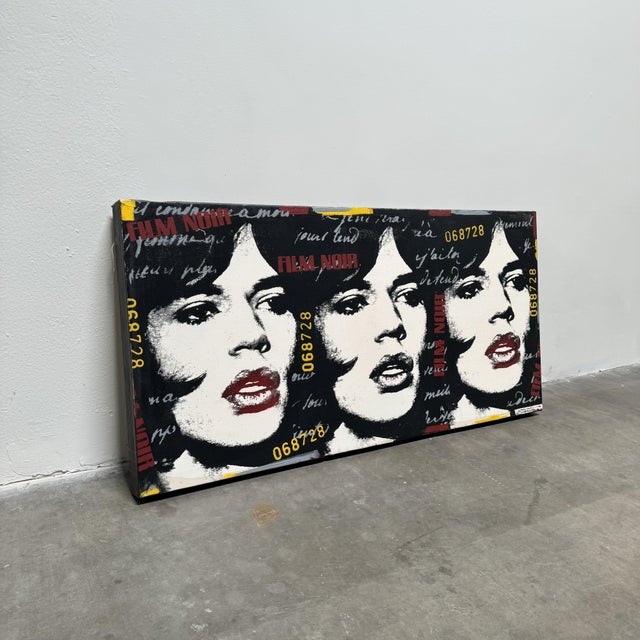 Pop Art Vintage Original Signed Jackie Stanton "The Rolling Stones" Painting For Sale - Image 3 of 8