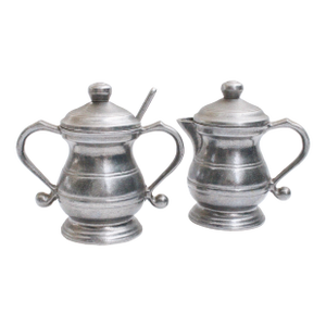 1970's Farmhouse Pewterware Creamer & Sugar/Non-Toxic