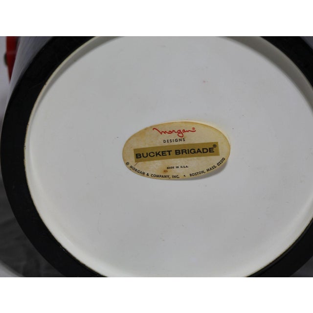 1960s Fantastic Vintage Morgan Designs Lucite and Patent Leather Poker-Themed Ice Bucket For Sale - Image 5 of 6