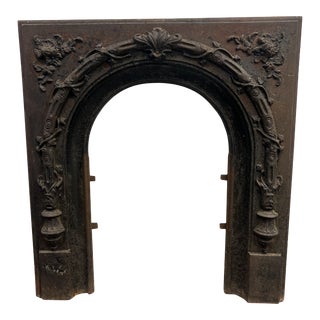 Antique Cast Iron Fireplace Surround For Sale