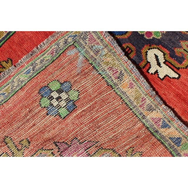 Multi colors floral medallion design Oushak vintage rug from Turkey in variety of original funky colors, rug , country of...