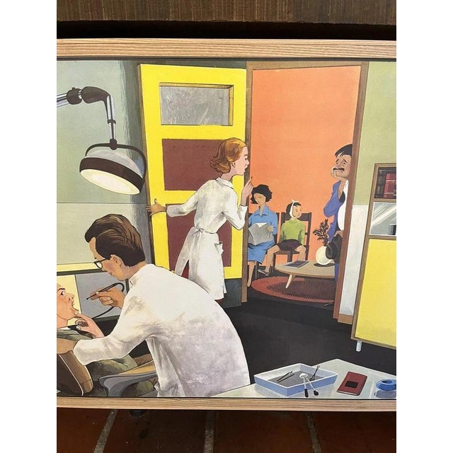 Paper French Double-Sided Educational Dentist School Poster, 1950s For Sale - Image 7 of 15