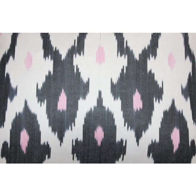 Contemporary Silk Ikat Bohemian Throw Pillow For Sale - Image 4 of 9