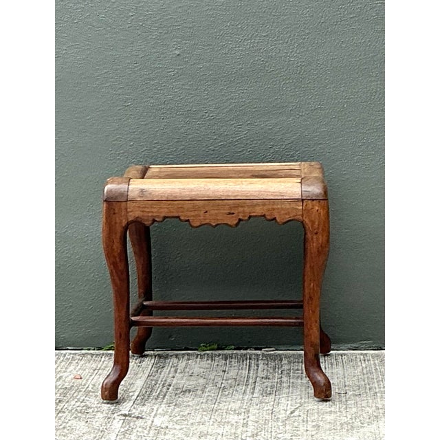 Vintage Asian Fretwork Stool For Sale - Image 12 of 12