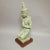 Thai Celadon Theppanom Guardian Figure on Wood Base — 19.5" For Sale - Image 4 of 10