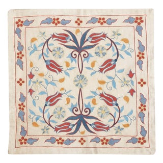 20"x20" All Silk Cushion Cover. Modern Lace Pillow. Embroidered Pillowcase For Sale