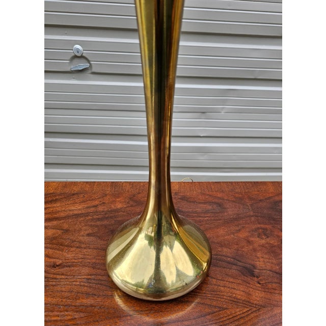 Laurel Lamp Company Mid 20th Century Hollywood Regency Solid Brass Table Lamps Attriibuted to Laurel Lamp Co. - a Pair For Sale - Image 4 of 7