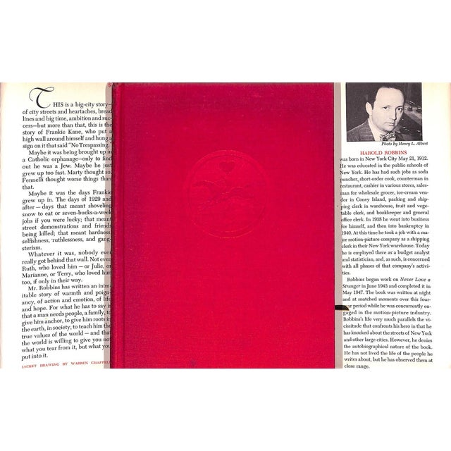 White "Never Love a Stranger: A Novel of Passion and Struggle" 1948 Robbins, Harold (Signed) For Sale - Image 8 of 8