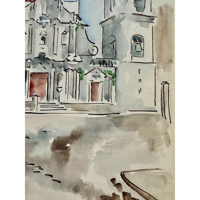 Rustic Henry Emil Salloch Original Watercolor on Paper San Ignacio, Columbus. For Sale - Image 3 of 8