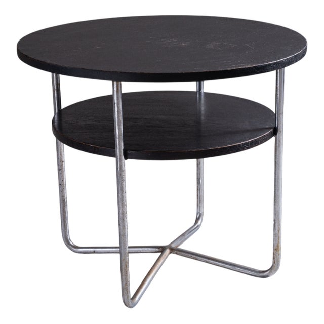 Coffee Table with Tubular Frame by Michael Thonet, 1940s For Sale