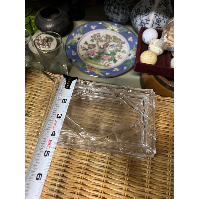 Up for consideration is a beautiful glass bamboo box with a matching lid. This would look lovely in your home and it is a...