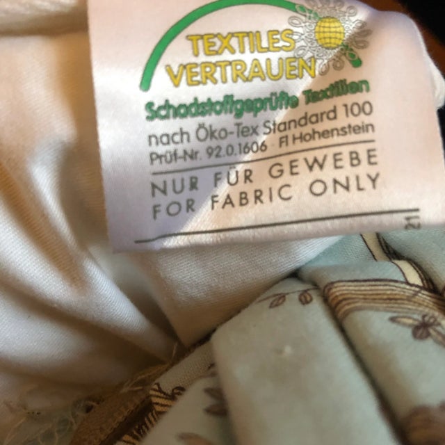 Vintage Brunschwig & Fils Kininvie Toile Pillow With Down Feather Insert For Sale - Image 12 of 12