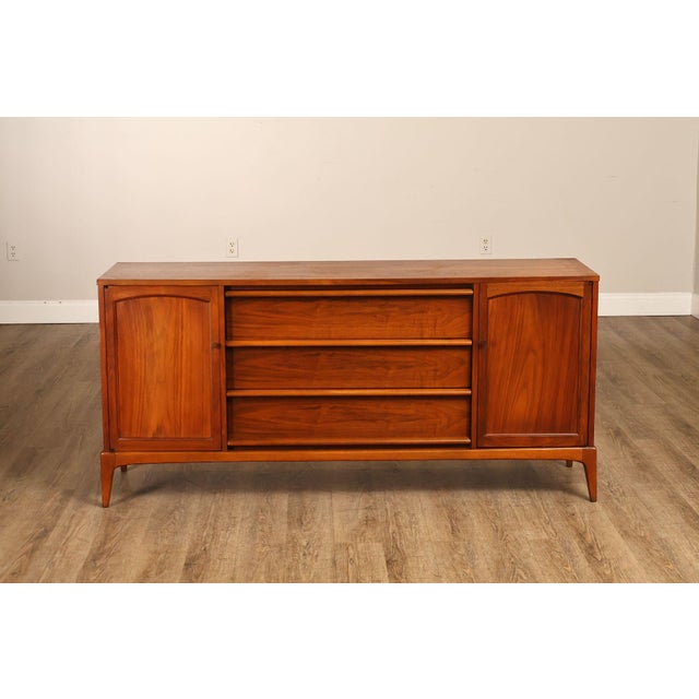 Lane Rhythm Mid Century Walnut Sideboard For Sale - Image 15 of 18