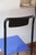 Kaa Chair attributed to Francesco Soro in Black Lacquered Metal with Blue Seat, Italy, 1980s For Sale - Image 12 of 13