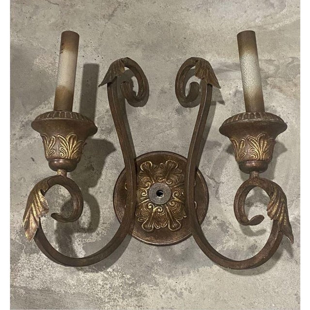 15” tall 15” wide Bring a touch of opulent elegance and historical charm to your home with this stunning vintage 2-light...
