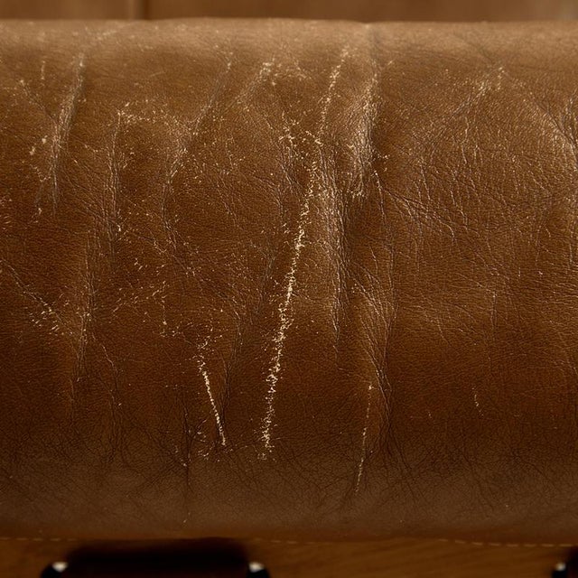 Wood Danish Leather Lounge Chair, 1960s For Sale - Image 7 of 18