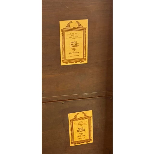 1950 Davis Company Lillian Russel Black Walnut Drop Down Desk For Sale In Washington DC - Image 6 of 11