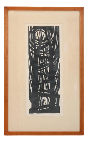 Woodcut Titled Trees, 1963