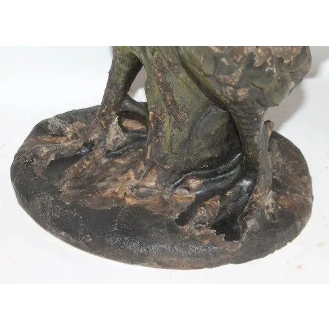 Ceramic 20th Century Painted Rooster Garden Ornament For Sale - Image 7 of 8