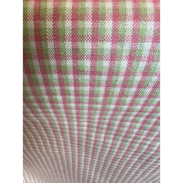 Brunschwig&Fils cotton mini plaid in pink’s and greens 8.75 yards.