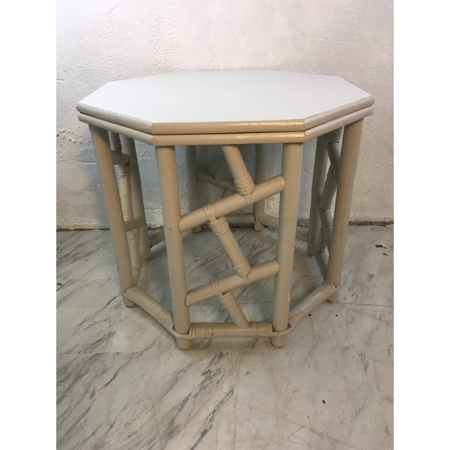 Wood Vintage Chinese Chippendale Side Table For Sale - Image 7 of 7