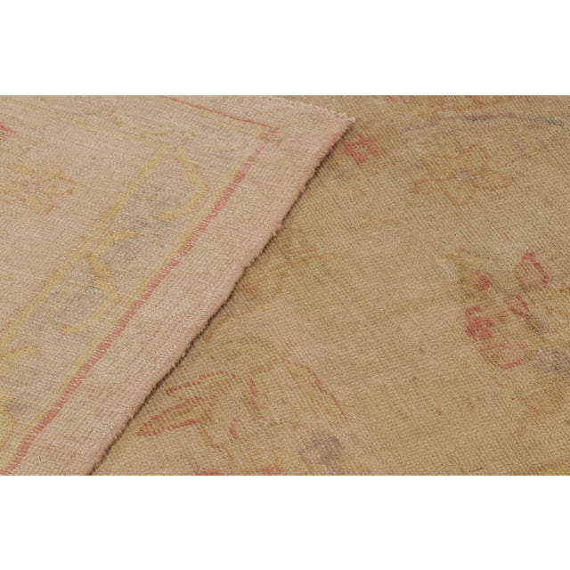 Rug & Kilim’s Oversized Contemporary Aubusson Style Floral Rug in Beige & Pink For Sale - Image 10 of 10
