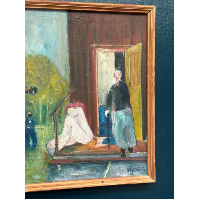 1980s Hendrik De Jong, Familjen (The Family), 1980, Oil on Canvas, Framed For Sale - Image 5 of 18