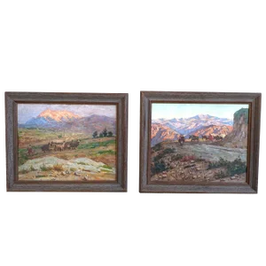 Impressionist Landscapes Henry Sene, French - A Pair