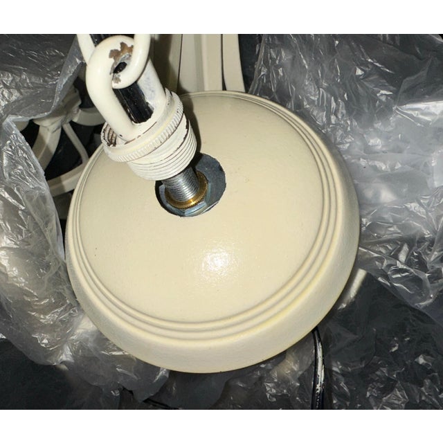 Vintage 6-Light Palm Beach Regency Floral Pagoda-Style Chandelier For Sale - Image 12 of 12