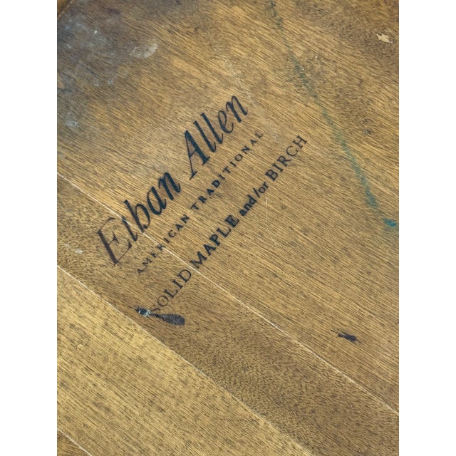 Ethan Allen Heirloom Nutmeg Maple Colonial Spindle Back Single Dining Chairs - Set of 4 For Sale - Image 10 of 11