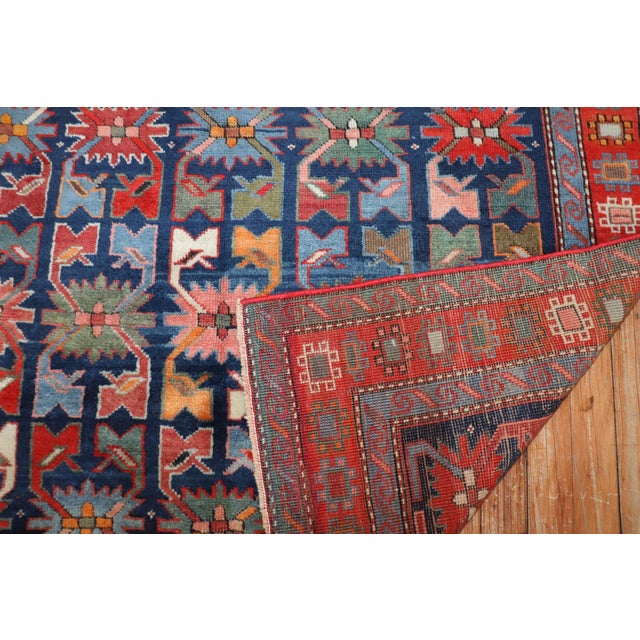 Early 20th Century Zabihi Collection Colorful Early 20th Century Antique Karabagh Caucasian Rug For Sale - Image 5 of 6
