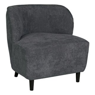 NOIR Laffont Chair with Grey Fabric For Sale
