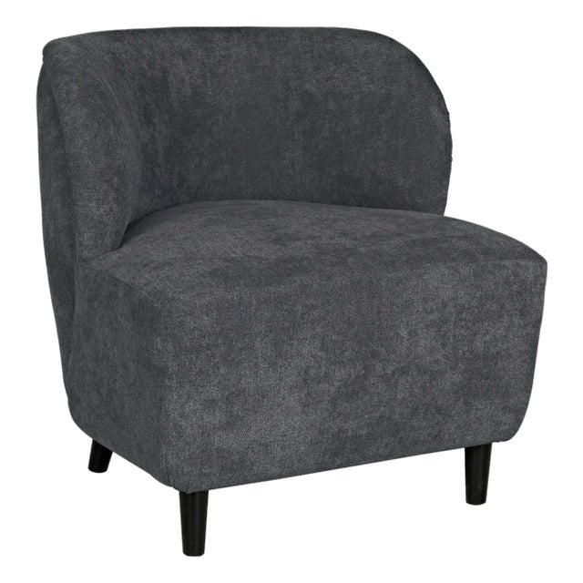 NOIR Laffont Chair with Grey Fabric For Sale