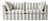 Sophie Conran Coco 3 Seater Sofa - Garden Grey Stripes with Knife Edge Cushion For Sale