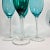 Glass Aquamarine Goblets- Set of Four For Sale - Image 7 of 12