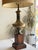 Brass 1970s Pair of Neoclassical Brass Urn Table Lamps on Wood Bases With Linen Shades in Style of Maison Jansen / James Mont For Sale - Image 8 of 12