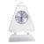 Mid Century Modern Neoclassical Style Acrylic Clock For Sale