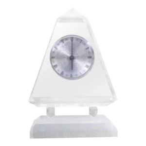 Mid Century Modern Neoclassical Style Acrylic Clock