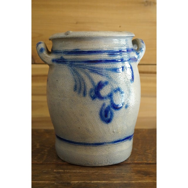 Blue and White Salt Glaze Westerwald Pottery Jug Chairish