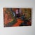 Vintage original autumn landscape oil painting on stretched canvas. The colors on this piece are quite striking! A...