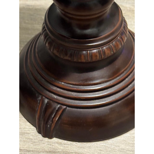Late 20th Century Tiffany Style Dragonfly Table Lamp With Bronze Base For Sale In Jacksonville, FL - Image 6 of 6