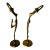 Mid-Century Brass Dancing Figurines Statues- a Pair For Sale